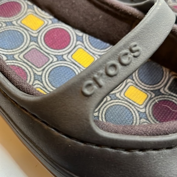 Brown Crocs Crocband Mary Jane shoes size 8 - Picture 3 of 8